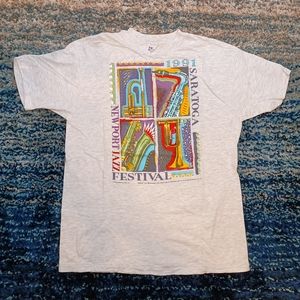 1991 Vintage Saratoga Newport Jazz Festival Single Stitch T-Shirt
